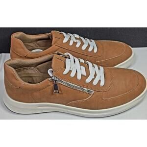 JITAI Men’s Brown Casual Sneakers Size 13 Zip Lace Up Comfort Shoes New